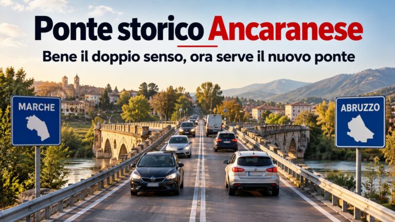 Ponte storico Ancaranese: bene il doppio senso, ora serve il nuovo ponte
